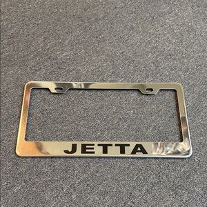 Volkswagen VW Jetta Silver License Plate Frame
